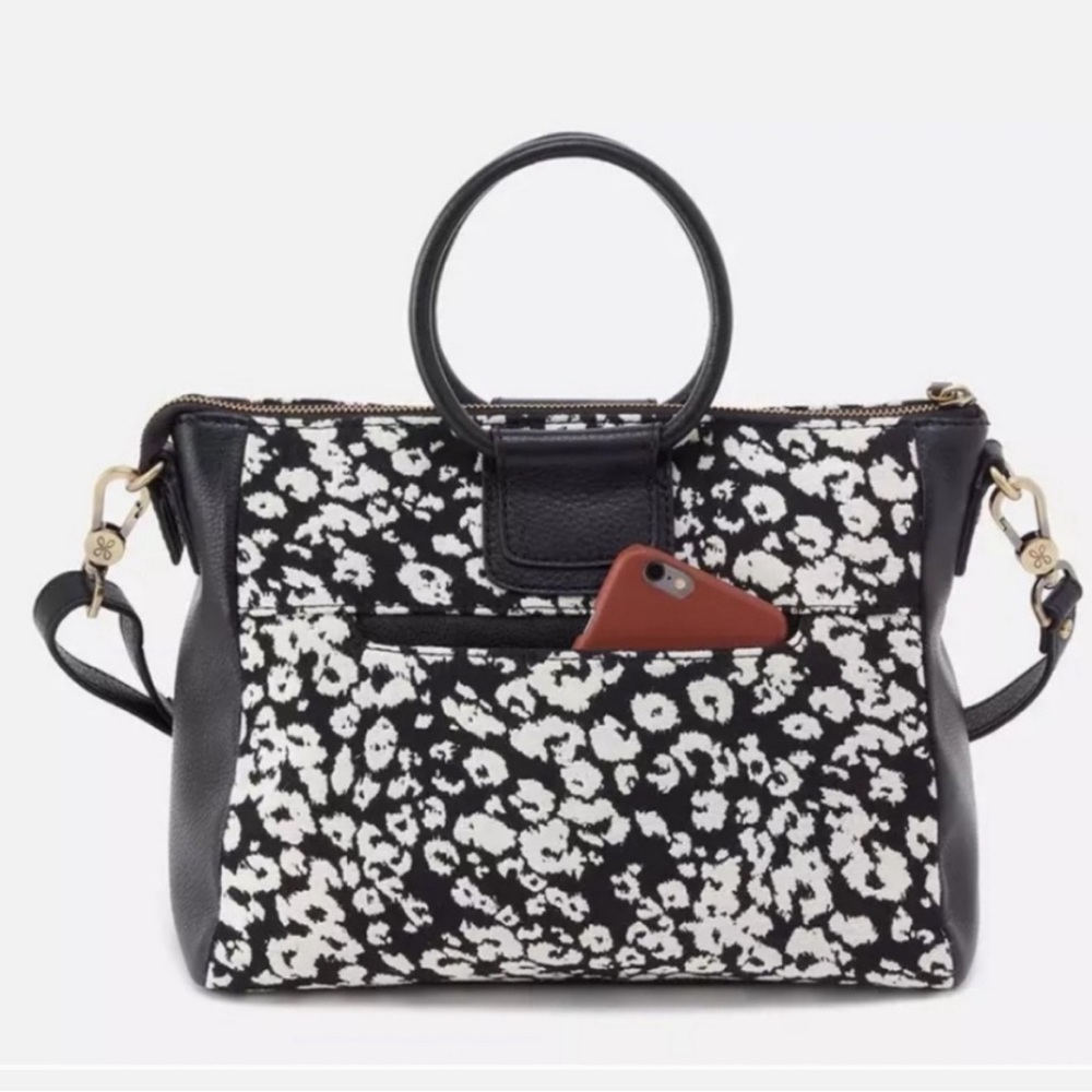 Hobo Sheila Medium Satchel IN Mixed Media  With  Leather Trim